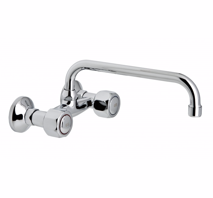 WALL MOUNTED SINK MIXER 15CM WITH HIGH TUBE SPOUT 24CM GAMMA 68193 11 45 66 WALL MOUNTED SINK MIXER 15CM WITH HIGH TUBE SPOUT 24CM GAMMA 68193 11 45 66